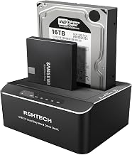 RSHTECH Hard Drive Docking Station,Aluminum Dual Bay USB 3.0 SATA HDD Dock