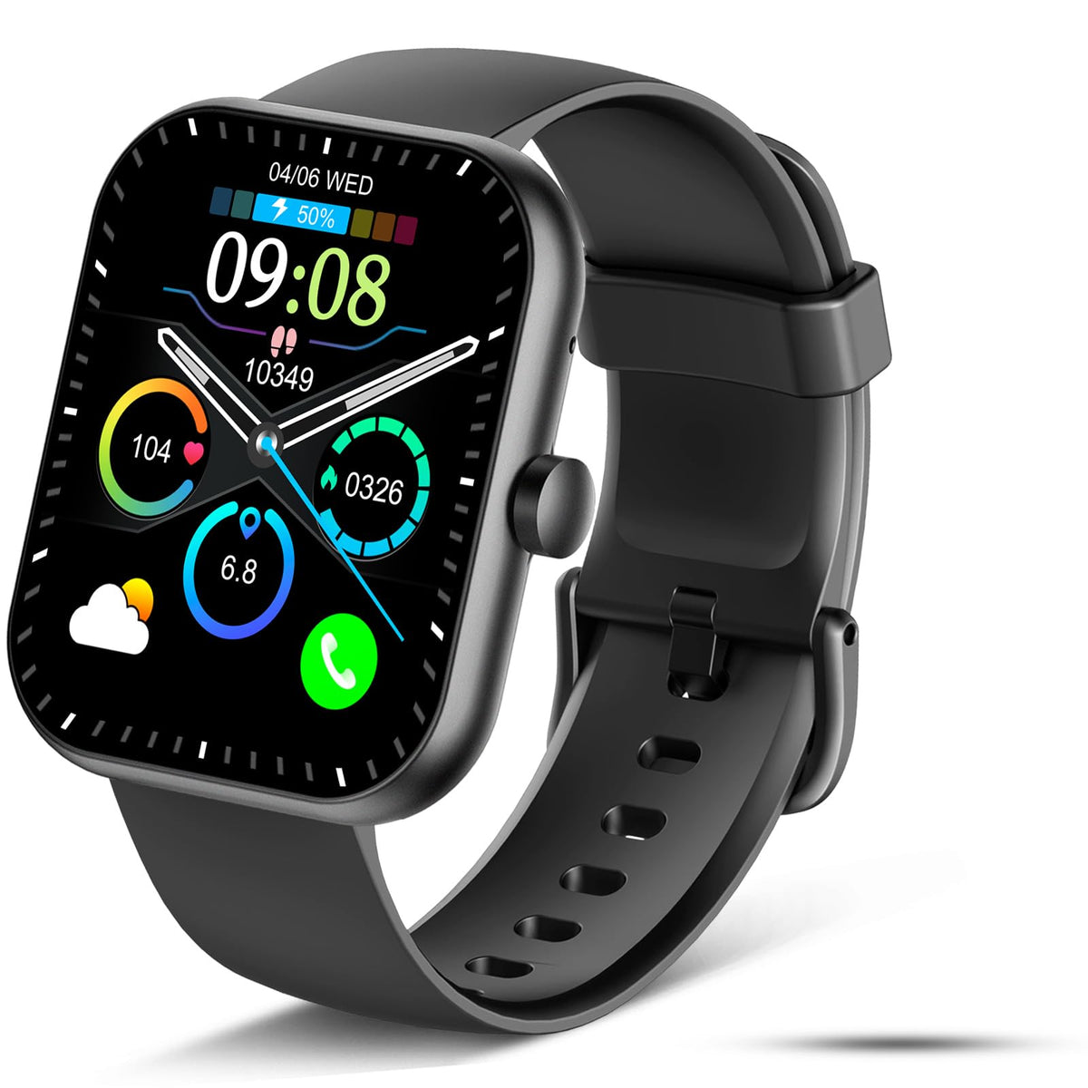 Jugeman Smart Watch for Men Women, 1.96" HD Smartatc | Smartwatches - Image 1