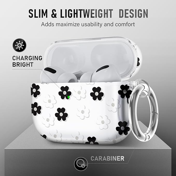 for AirPods Pro 3 Case (2025) with Cleaner Kit, Cute Soft Silicone Cover Compatible AirPods Pro 3rd Genera case with Keychain for Women Men with Keychain for Airpod Pro case(2025) Sunflower