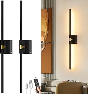 iThird Battery Operated Wall Sconces Set of 2: 10000mAh Rechargeable Wireless Wall Lights, 360° Rotatable Magnetic Wall Lamp, 4CCT Dimmable LED Wall Lighting for Bedroom Living Room Hallway, 31.7in - Image 1