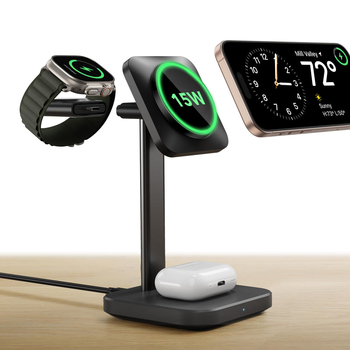 ESR 3 in 1 Wireless Charging Station, for Magsafe Charger Stand - Image 1
