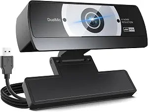 4K Webcam for PC - 4K Ultra HD Computer Camera with PDAF Autofocus, AI Noise-Canceling Mic, USB Plug & Play, 80° FOV & Auto Lighting Correction for Laptop & Desktop (Social Streaming Video Call​)​