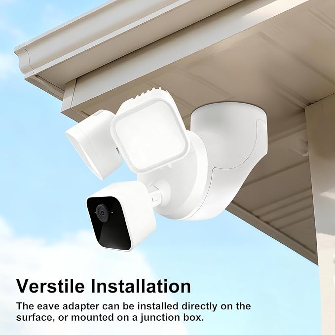 Eave Mount for Ring Devices Weatherproof Bracket for Smart Lighting & Security Cameras,Compatible with Ring Floodlight Cam Wired Plus/Pro,Floodlight Camera v2/Pro,Ring Smart Lighting Floodlight Wired