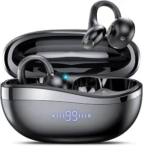 Clip-On Open Ear Earbuds Wireless Bluetooth 6.0 with Heart Rate Monitor