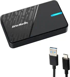 AVerMedia Capture Card for Streaming, 4K60 HDR Passthrough​, 1080p60 Video Recording, Ultra-Low Latency Game Streaming for Switch 2, Xbox, PS5, PC on Twitch, OBS, Win11, Mac - StreamLine MINI+ GC311G2