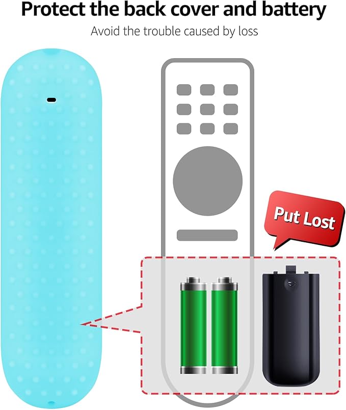 New Replacement Remote Control Cover Compatible for Google TV Streamer 4K TV GY3LE Voice Remote, Silicone Controller Case Sleeve (Glow-in-The-Dark，Blue)