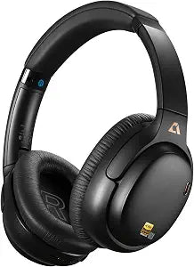1Mii Noise Canceling Headphones Wired & Wireless for Airplane Travel, Black