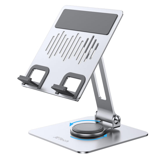 JETech Swivel Tablet Stand for 4-13" Tablets and Phones, Silver