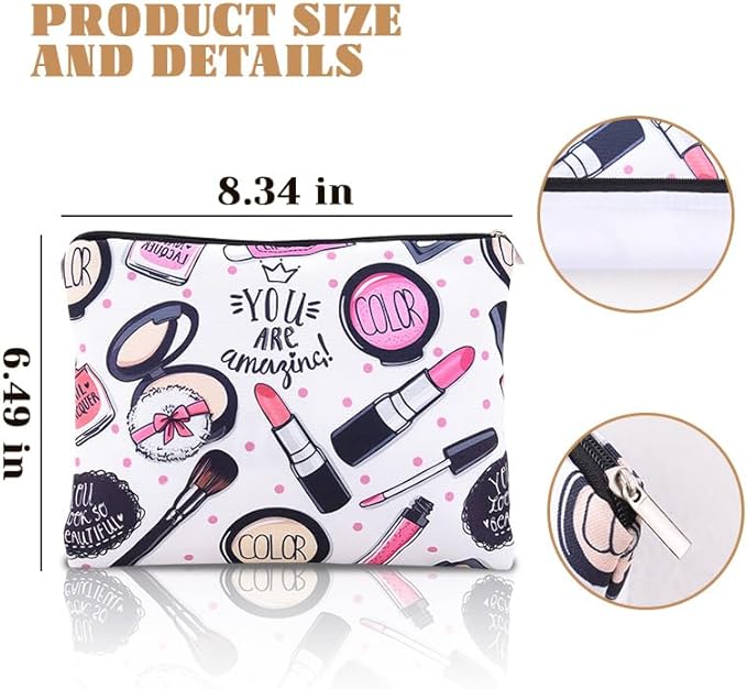 You are Amazing Makeup Bag for Women Girls Beauty Products Cosmetic Packing Bags for Traveling Toiletries for Women Girls Beauty Themed Makeup Travel Cosmetic Bag