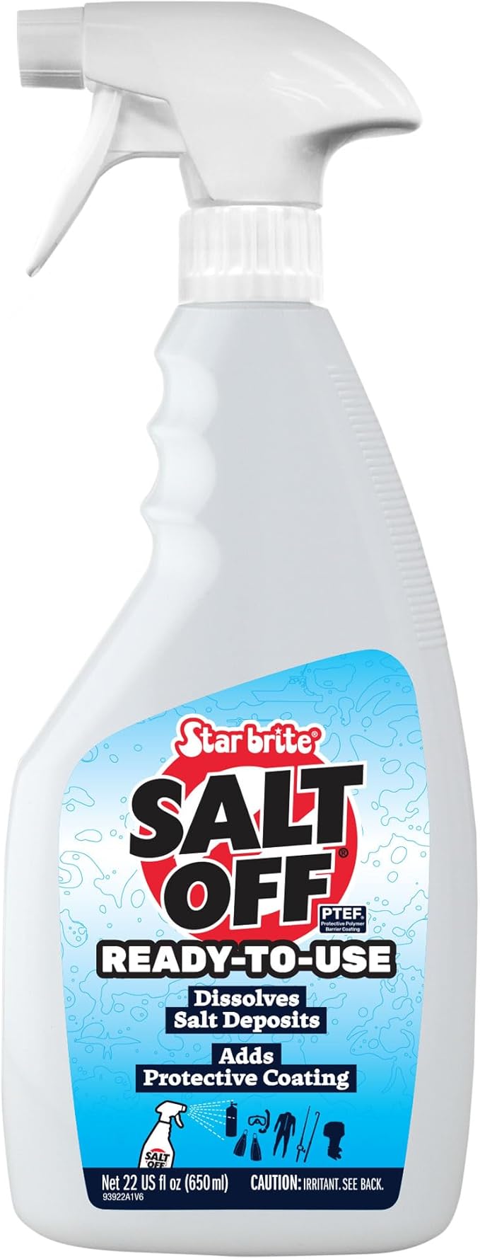 STAR BRITE Salt Off Spray - Ready-To-Use Salt Remover Wash for Boats, Vehicles, Trailers and Fishing Gear - 22 Ounce Spray
