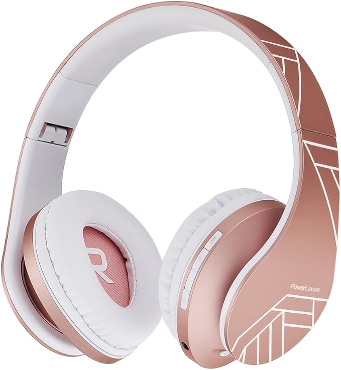 PowerLocus Kids Headphones Over-Ear, Bluetooth Wireless Headphones for Kids,with Microphone, Safe 85DB Volume Limited, Foldable with Carry Case, Audio Cable, Micro SD mode for Online Classes,PC,Phones