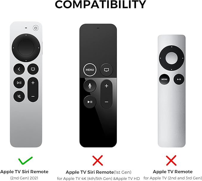 AhaStyle Case Compatible with 2022 Apple TV 4K HD Siri Remote 3rd Generation [AirTag Holder Built in] All Around Cover Apple TV Remote/Siri Remote (2nd) and AirTag (Pink)