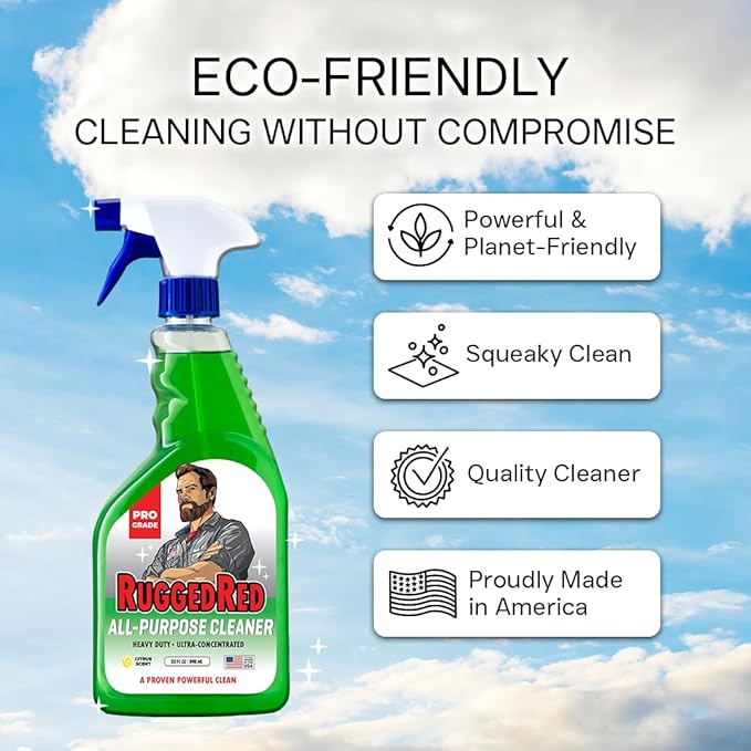 Industrial-Strength All-Purpose Cleaning Spray, Heavy-Duty Cleaner ideal for Kitchen & Home, Multi-Surface Deep Cleaner, Made in the USA, Citrus Scent, 32oz (1 Bottle)