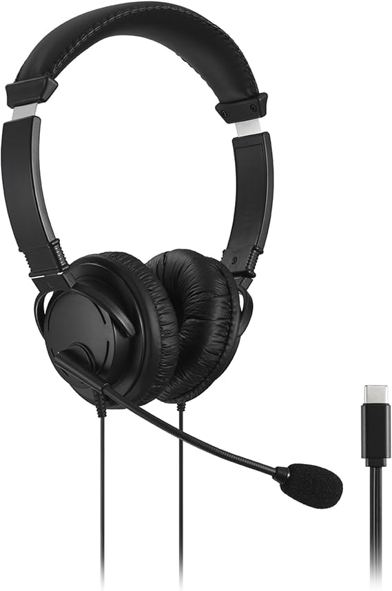 Kensington Hi-Fi USB-C Headphones with Mic (K97457WW), Black