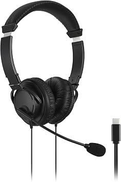 Kensington Hi-Fi USB-C Headphones with Mic (K97457WW), Black
