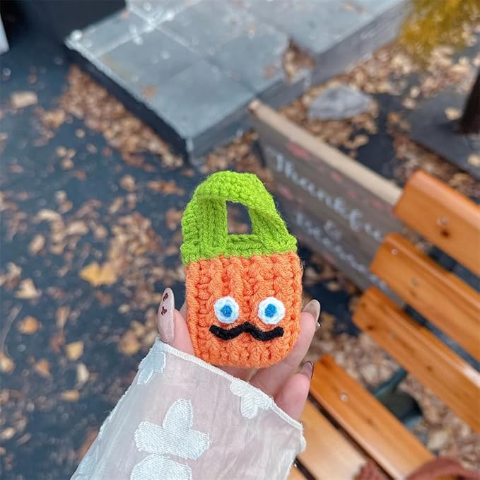 Yatchen Furry Case for AirPods 1&2,Funny Cute 3D Cartoon Plush Kawaii Carrot Handbag Fluffy Soft Warm for AirPods 2nd 1st Generation Carrying Charging Box with Keychain Protector