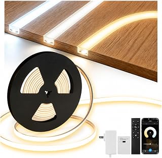 V4light Recessed LED Strip Lights, Flexible Silicone, Smart Dimmable 16.4ft - Image 1