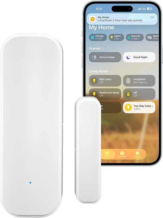 Zigbee Door and Window Sensor, Wireless Mini Contact Sensor