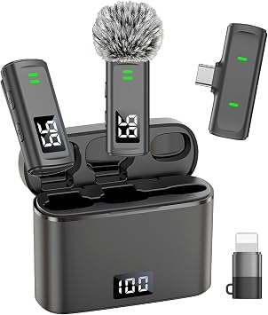 NPTCL Wireless Lavalier Mini Microphone for iPhone Video Recording