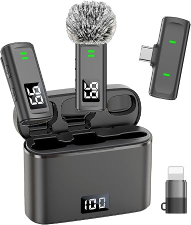 NPTCL Wireless Lavalier Mini Microphone for iPhone Video Recording