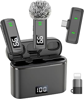 NPTCL Wireless Lavalier Mini Microphone for iPhone Video Recording - Image 1