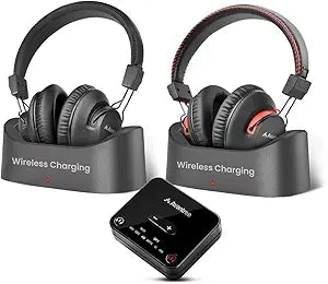 Avantree HT41899 Plus 2 - Dual Bluetooth Wireless TV Headphones for Seniors