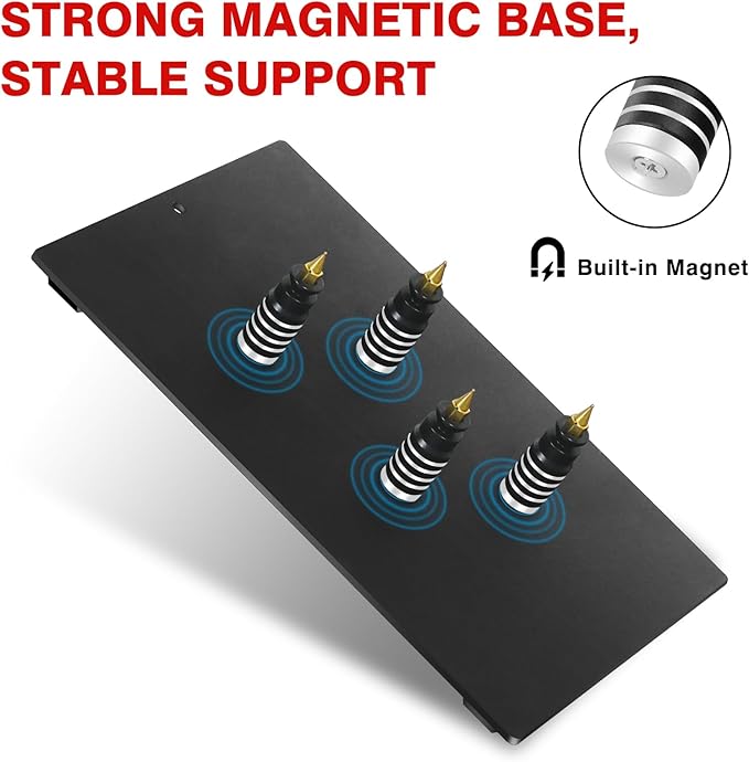 Magnetic Helping Hand, Soldering Helping Hands, 4 PCB Pillars Circuit Board Holder with Flexible Metal Arms Heavy Duty Base Electronic Repair Tool
