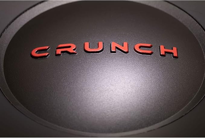 Crunch CRW12D4 12 Inch 800 Watt MAX 4 Ohm Dual Voice Coil Car Subwoofer Speaker with 2 Channel 1000 Watt Amp A/B Class Car Audio Stereo Amplifier