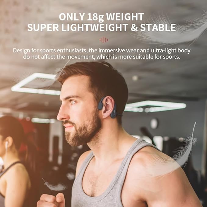 Open Ear Headphones with mic Bluetooth 5.0 for Sport Running Jogging Cycling Hiking with Long Battery Life Lightweight and Comfortable