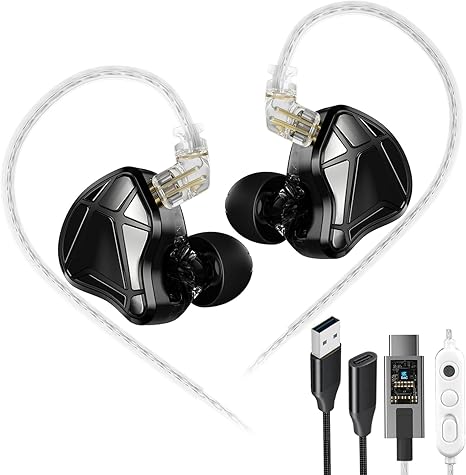 KZ Axas USB-C Gaming Earbuds with Mic, FPS IEM, 4 DSP Modes