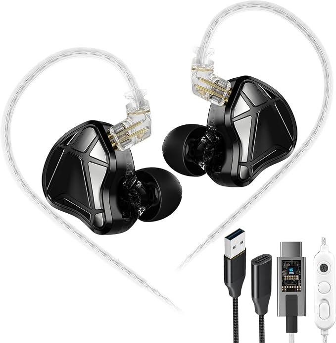 KZ Axas USB-C Gaming Earbuds with Mic, FPS IEM, 4 DSP Modes