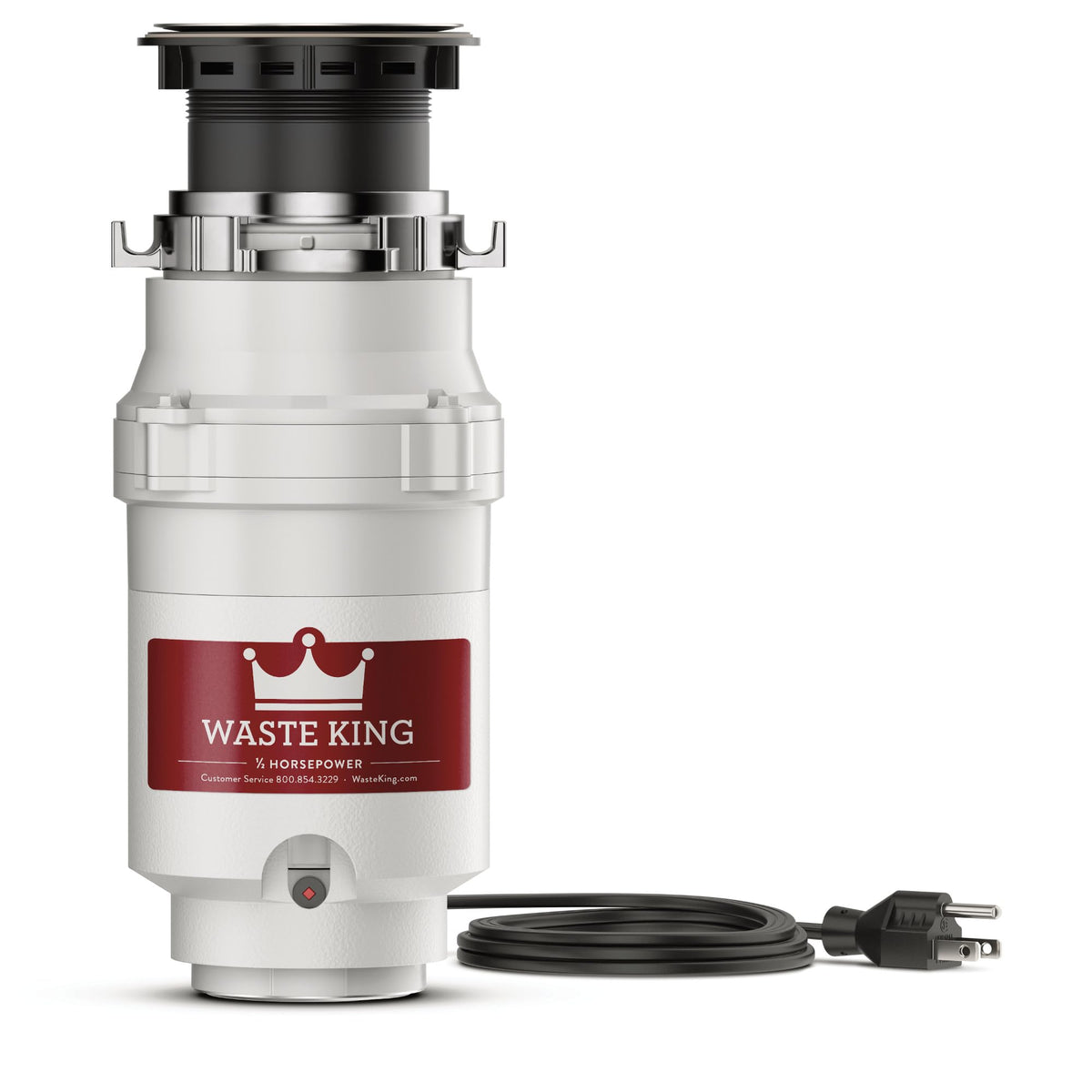 Moen L-1001 Waste King 1/2 HP Garbage Disposal with Power Cord