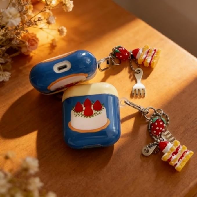 Compatible with Airpods Pro 3 Case 2025, Cute Fashion Birthday CakeDesign for Airpods Pro 3rd Generation Case Cover, Shockproof Protective Hard Case with Keychainfor Women Girls,Blue