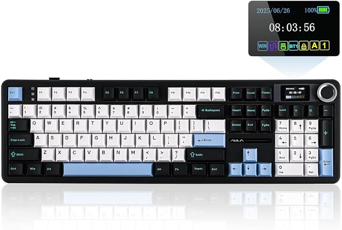 EPOMAKER X Aula F108 PRO Wireless Gaming Keyboard with Screen