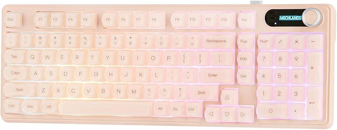 MechLands M98 Silent Office Keyboard with Number Pad, 3 Modes Wireless