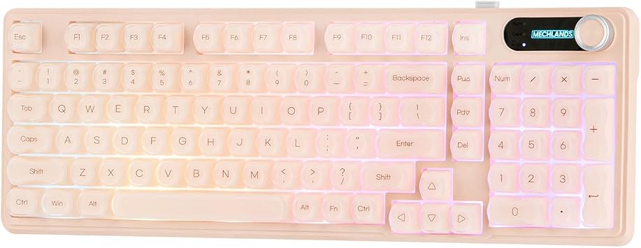 MechLands M98 Silent Office Keyboard with Number Pad, 3 Modes Wireless