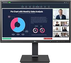 LG Electronics LG 24BP75CP-B 24 Inch Professional PC Screen - IPS Panel FHD (1920x1080), 5ms GtG 75Hz, Stand with Multiple Settings, Speakers, Webcam (2MP) and Built-in Microphone, USB-C (65W) - Image 1