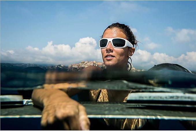 OhO Smart Glasses,Polarized Sunglasses with Bluetooth Speaker,Athletic/Outdoor UV Protection and Voice Control,Unisex(Mirror Blue Lens)