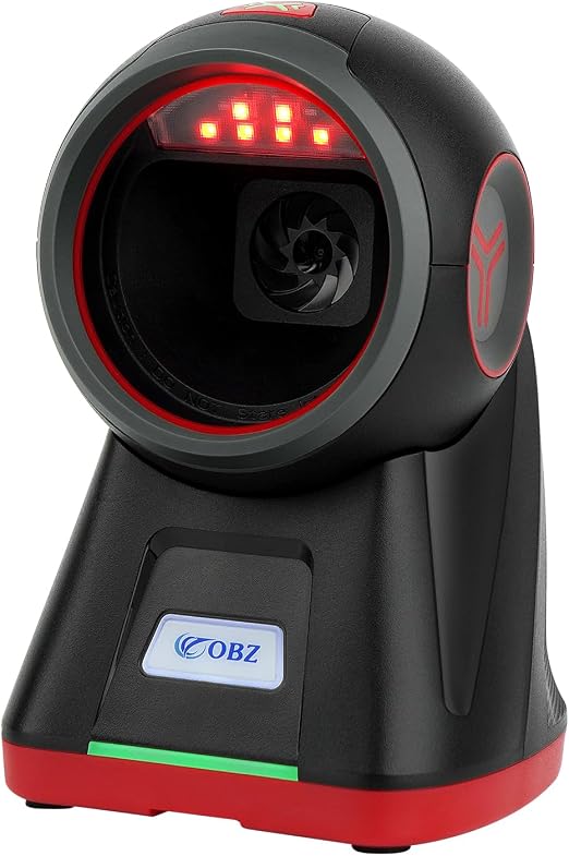 OBZ Handsfree Barcode Scanner 2D USB Desktop Omnidirectional Code Reader
