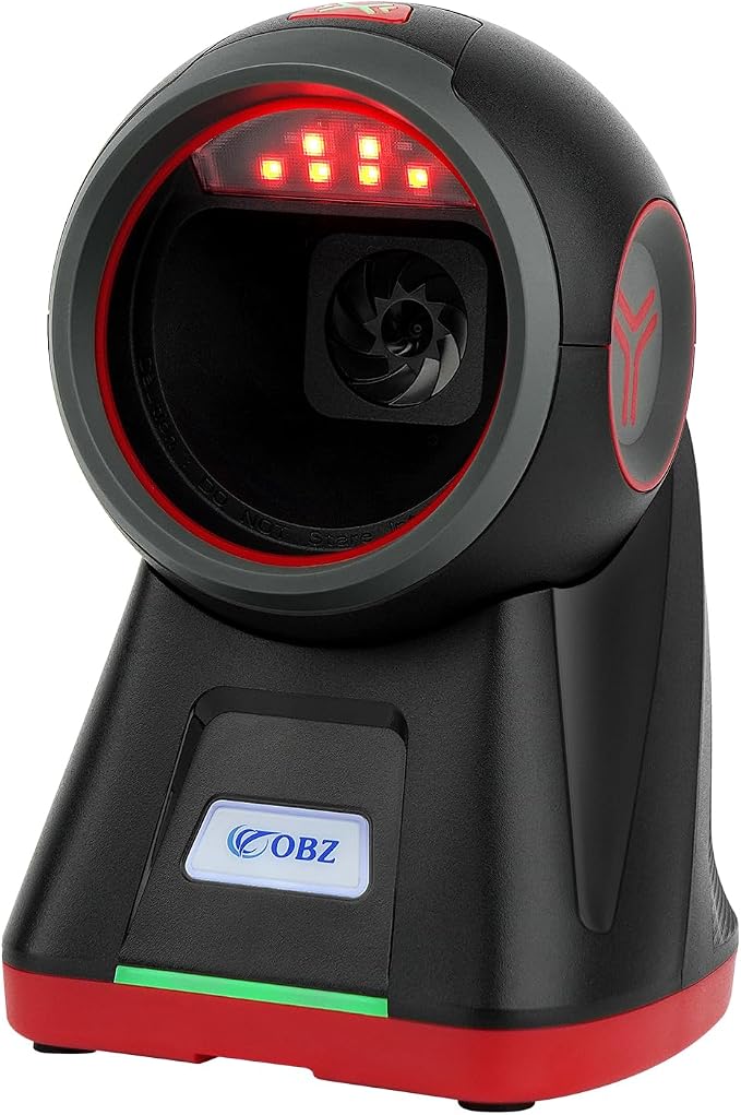 OBZ Handsfree Barcode Scanner 2D USB Desktop Omnidirectional Code Reader