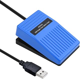 iKKEGOL Upgraded 2023 Digital Optical USB Foot Pedal, USB Single Foot Switch Game Control, One Key Programmable Footswitch Mouse Keyboard for Video Game Push to Talk, Transcription HID (Single Pedal) - Image 1