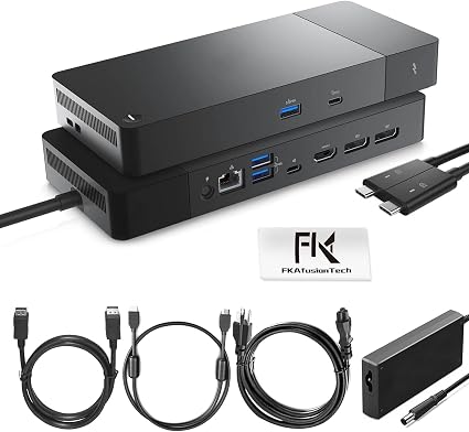 WD19DCS Dell Docking Station, Performance Dock WD19DCS - 3 Year Warranty, with 240W Power Adapter + 210W Power Delivery + ZoomSpeed HDMI & DisplayPort Cable + USB-C Cable - New