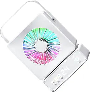 Compact USB-Powered Air Circulator with RGB Display for Portable Table Air Mover with Decorative Display USB Powered and Touch Action Low Sound