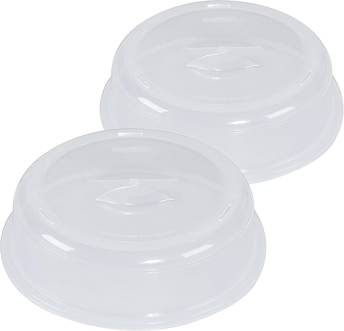Nordic Ware BPA-free and Melamine Free Plastic Splatter Microwave Cover, 10-Inch (Set of 2), Clear