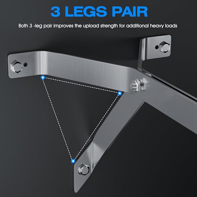 24 Inch Antenna Wall Mount Stainless Steel Stand Off Wall Mast Mount Clamps Windproof Antenna Mounting Bracket (24 inch(Pole to Pole))