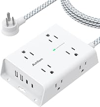 Addtam Surge Protector Power Strip with 8 Outlets and 4 USB Ports (2 USB C) - Image 1