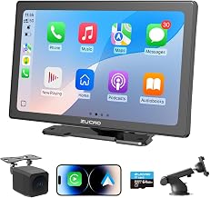 9 Inch Wireless CarPlay Screen for Car, CarPlay & Android Auto Touch Screen Car with Backup Camera, Bluetooth, Navigation, Mirror Link Voice Control