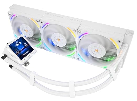 Thermal-Right Frozen Vision 360 ARGB V2 White CPU Liquid Cooler - Magnetic Fixed 2.88??Display DIYable Theme, 2150RPM PWM Fan for AMD AM4/AM5, LGA115X/1200/1700/1851/2011/2066