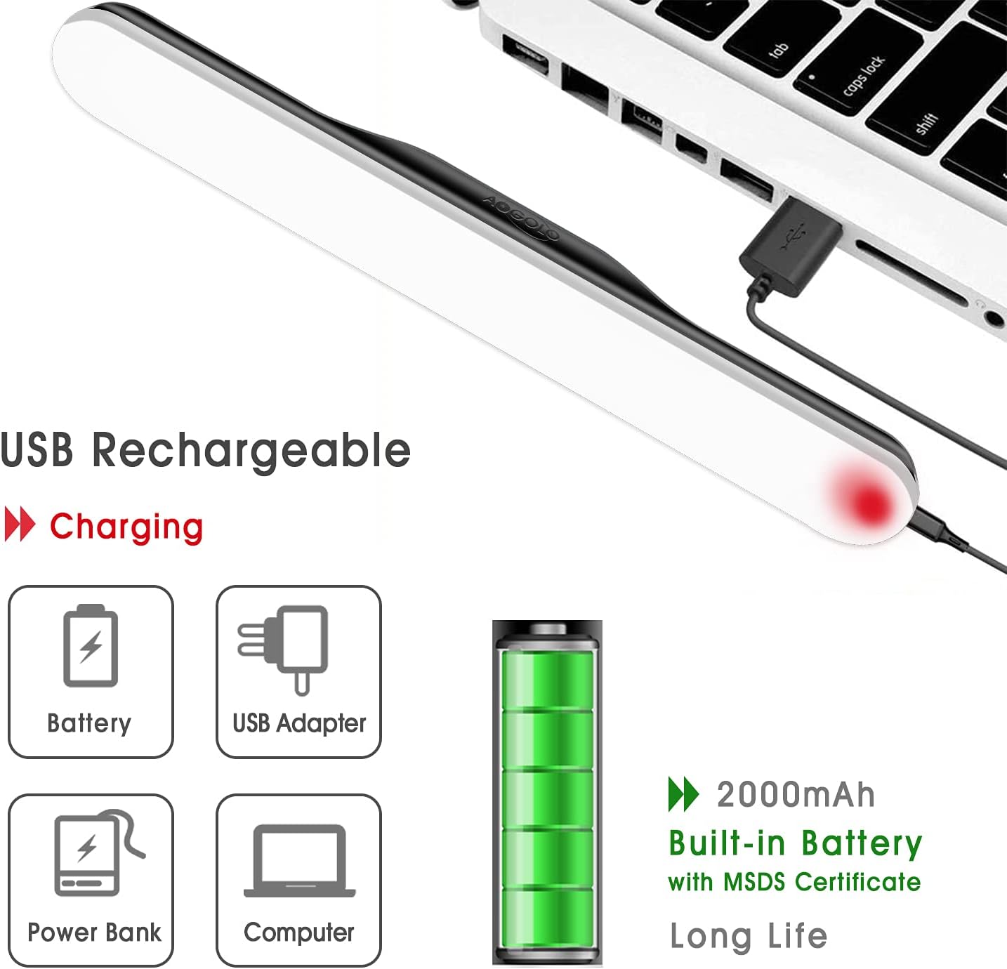 Rechargeable LED Cabinet Light — Magnetic, Dimmable, Touch Control