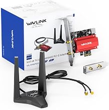 WAVLINK AXE5400 WiFi 6E PCIe Network Card, Tri-Band AX210 Wireless Adapter with Bluetooth 5.3, MU-MIMO, WPA3, OFDMA, Low-Profile Bracket, Heat Sink, for Windows 10/11 PC - Image 1